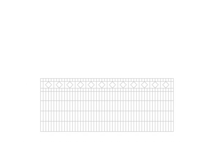 Okrasné ploty Barcelona - dĺžka elementu 251 cm - pozinkované a. vrstvením: pozinkované , výška v cm: 103, dĺžka v cm: 251