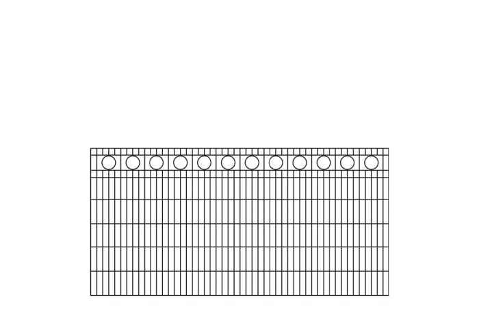 Okrasné ploty Rom  - dĺžka elementu 251 cm - pozinkované a. vrstva: antracitová vrstva, výška cm: 123, dĺžka v cm: 251


