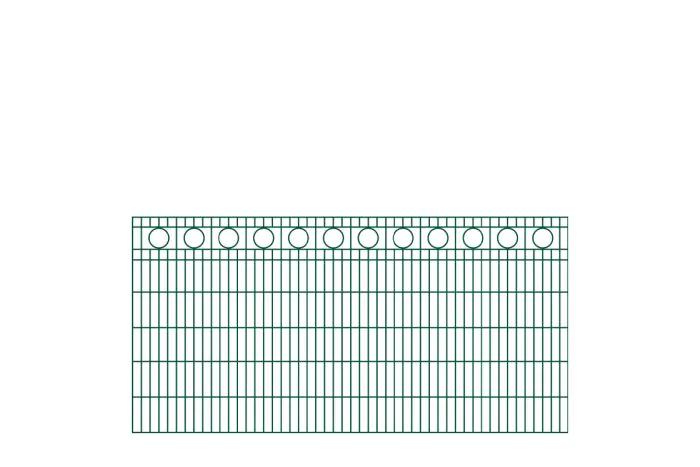 Okrasné ploty Rom  - dĺžka elementu 251 cm - pozinkované a. vrstva: zelená vrstva, výška cm: 123, dĺžka v cm: 251
