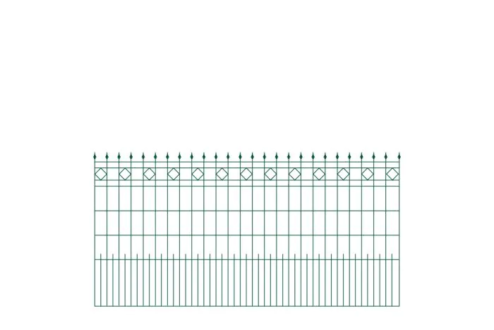 políčko na plot Richmond  - výška: 130 cm,  Farba: zelená
