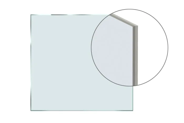spájacie bezpečnostné sklo 2 x 4 mm - prevedenie: s matnou bielou fóliou,  typ skla: ESG,  referencie: ceny/m²