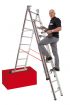 Euro-Profi Viacúčelový rebrík 3-dielny Mod. S307 - Počet priečok: 3 x 12, Dĺžka stojacieho rebríka: 3,38 m, Dĺžka rebríka stojacieho s nadstavcom: 5,70 m, Dĺžka trojdielneho oporného rebríka: 8,30 m