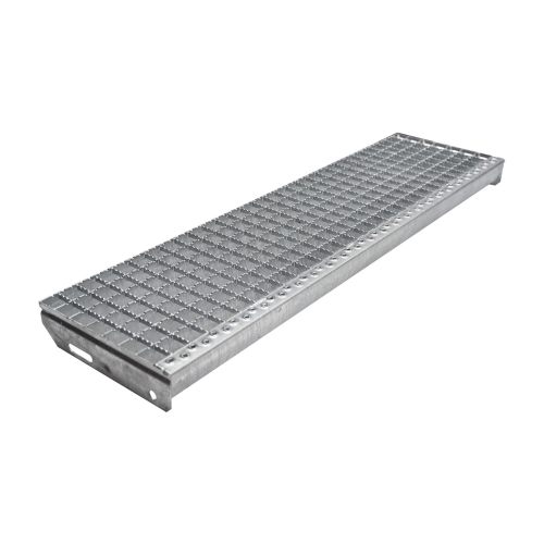 Schody z mriežkového roštu protišmykové, 30x30 mm - Dĺžka mm: 1000, Šírka mm: 270, Odstup dier mm: 150, Hmotnosť kg/ks: 8,1