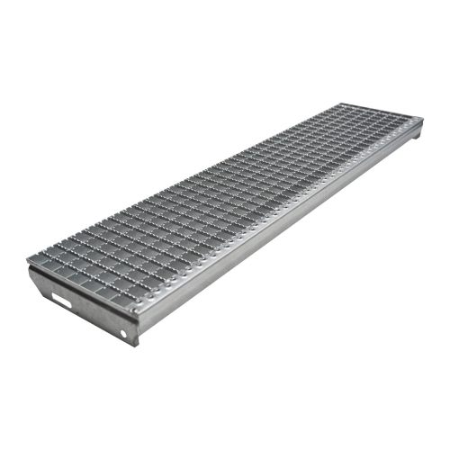 Schody z mriežkového roštu protišmykové, 30x30 mm - Dĺžka mm: 1200, Šírka mm: 270, Odstup dier mm: 150, Hmotnosť kg/ks: 9,5