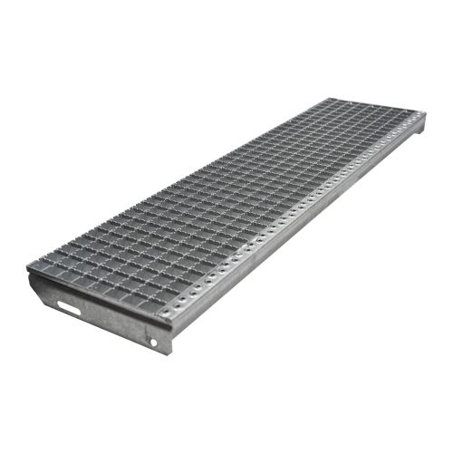 Schody z mriežkového roštu protišmykové, 30x30 mm - Dĺžka mm: 1200, Šírka mm: 305, Odstup dier mm: 180, Hmotnosť kg/ks: 10,5