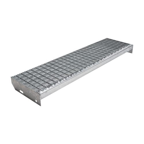 Schody z mriežkového roštu protišmykové, 30x30 mm - Dĺžka mm: 900, Šírka mm: 240, Odstup dier mm: 120, Hmotnosť kg/ks: 5.6