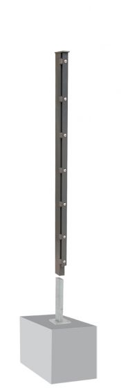 Stĺp David A - pozinkované a. vrstva: antracitový, pre výšku plotu v cm: 143,  dĺžka v cm: 200, upevňov acie body: 8