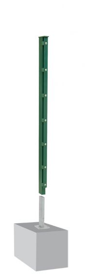 Stĺp David A - pozinkované a. vrstva: Zelený, pre výšku plotu v cm: 163,  dĺžka v cm: 220, upevňov acie body: 9