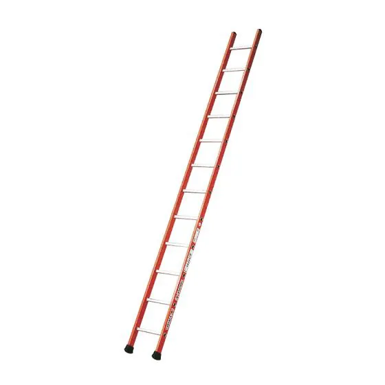 Sklolaminátový oporný rebrík Mod. 4310 - Počet priečok: 1 x 17, Dĺžka cm: 493, Hmotnosť ca. kg: 13.6