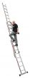 Euro-Profi Viacúčelový rebrík 3-dielny Mod. S307 - Počet priečok: 3 x 10, Dĺžka stojacieho rebríka: 2,87 m, Dĺžka rebríka stojacieho s nadstavcom: 4,70 m, Dĺžka trojdielneho oporného rebríka: 6,90 m