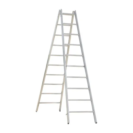 Hliníkový stojací rebrík Mod. 000 - Počet priečok: 2 x 10, Dĺžka ca. m: 2,90