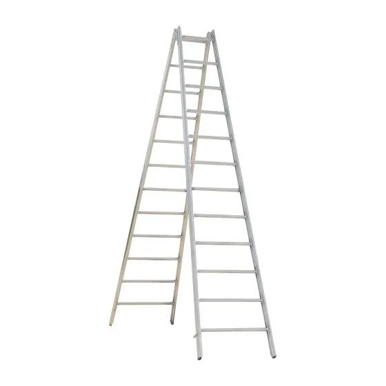 Hliníkový stojací rebrík Mod. 000 - Počet priečok: 2 x 12, Dĺžka ca. m: 3,46