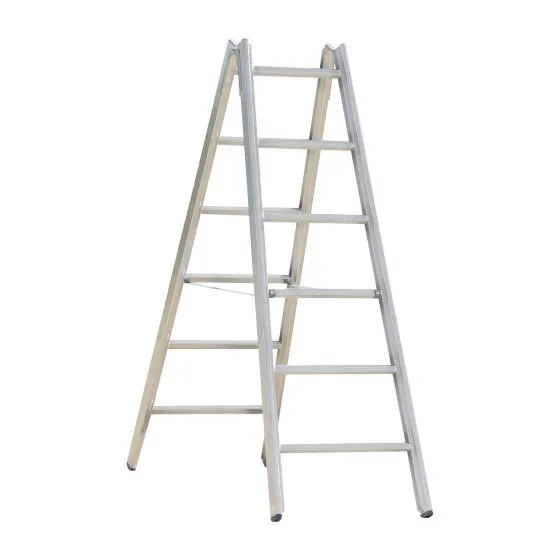 Hliníkový stojací rebrík Mod. 000 - Počet priečok: 2 x 6, Dĺžka ca. m: 1,78