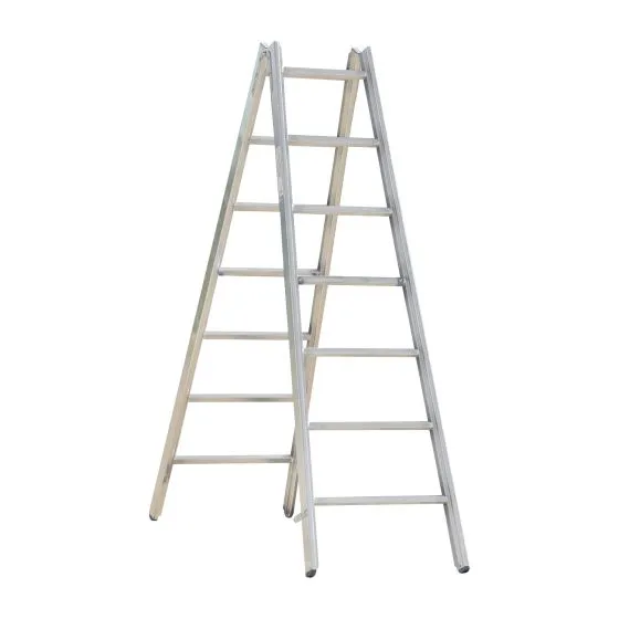 Hliníkový stojací rebrík Mod. 000 - Počet priečok: 2 x 7, Dĺžka ca. m: 2,06