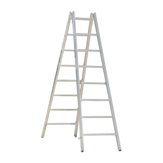 Hliníkový stojací rebrík Mod. 000 - Počet priečok: 2 x 8, Dĺžka ca. m: 2,34