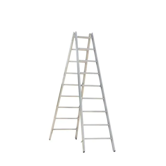 Hliníkový stojací rebrík Mod. 000 - Počet priečok: 2 x 9, Dĺžka ca. m: 2,68