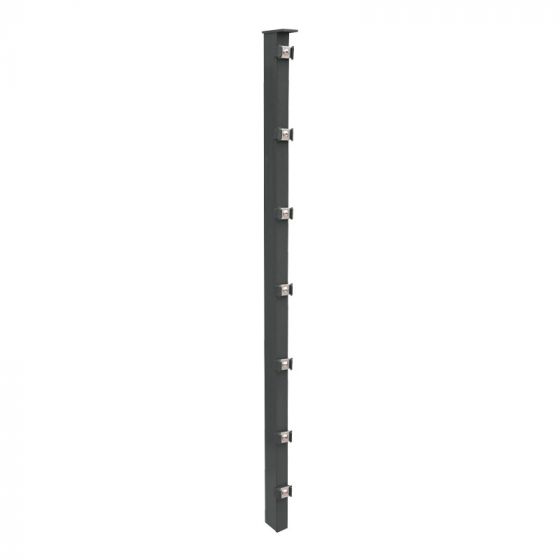 plotový stĺpik model P - pozinkované a. vrstva: antracitový, pre výšku plotu v cm: 123,  dĺžka v cm: 170, upevňov acie body: 7