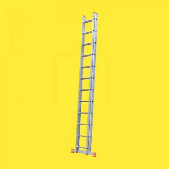 Hliníkový, posuvný rebrík, 2-dielny 2. možnosť - počet priečok:2 x 12, dĺžka min. ca. (m):3,39, dĺžka max. ca. (m):5,63, Max. pracovná výška ca. (m):6,20