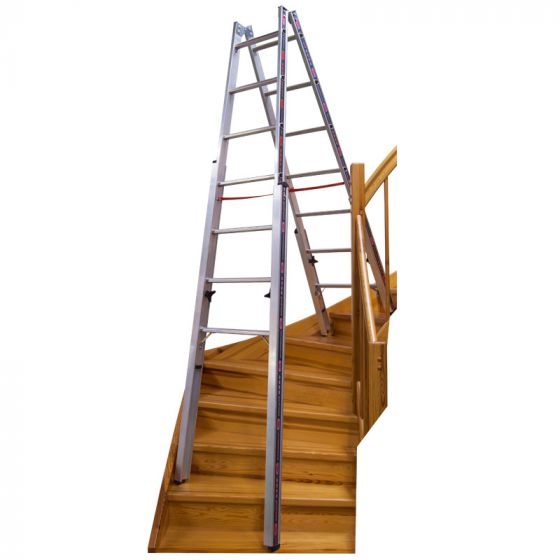 Euro-Profi Hliníkový stojací rebrík Mod. S30576 - Počet priečok: 2 x 7,  Dĺžka max. ca. m: 2,10
