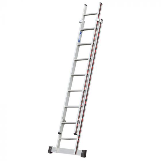 Euro-Profi Výsuvný rebrík 2-dielny Mod. S302 - Počet priečok: 2 x 8,  Dĺžka min. ca. m: 2,45,  Dĺžka max. ca. m: 4,10,  max. pracovná výška: 5,10