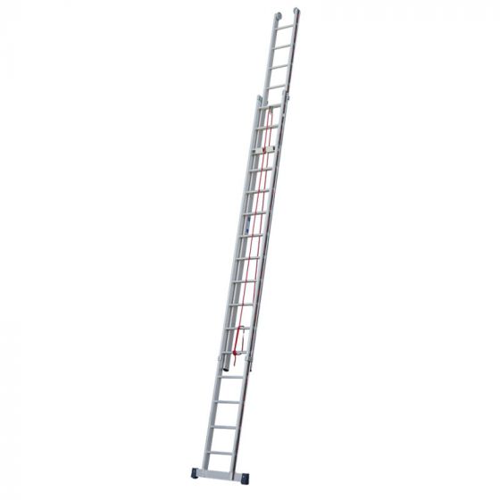 Euro-Profi Výsuvný rebrík s lanom 2-dielny Mod. S312 - Počet priečok: 2 x 16, Dĺžka min. ca. m: 4,65, Dĺžka max. ca. m: 8,30, max. pracovná výška: 9,30