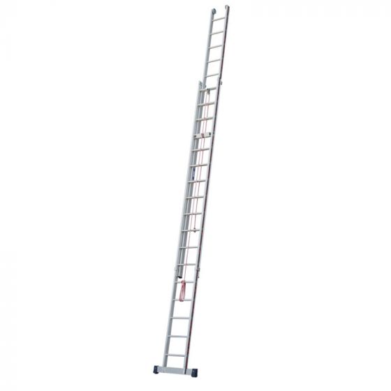 Euro-Profi Výsuvný rebrík s lanom 2-dielny Mod. S312 - Počet priečok: 2 x 17, Dĺžka min. ca. m: 4,95, Dĺžka max. ca. m: 8,55, max. pracovná výška: 9,55