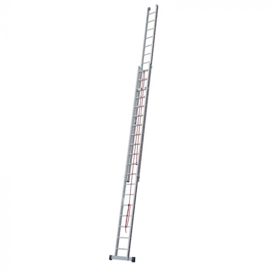 Euro-Profi Výsuvný rebrík s lanom 2-dielny Mod. S312 - Počet priečok: 2 x 19, Dĺžka min. ca. m: 5,50, Dĺžka max. ca. m: 9,70, max. pracovná výška: 10,95