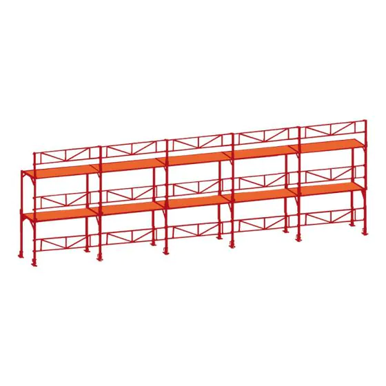 Fasádne lešenia - Design: lakované, m²: 120, Dĺžka m: 20, Pracovná výška m: 6
