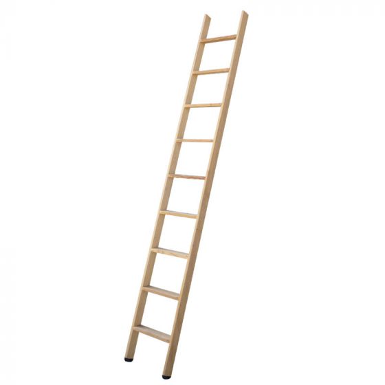 schodikový príložný rebrík z dreva - počet schodíkov: 9, dĺžka ca. m: 2,26