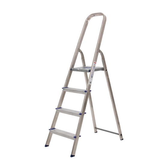 Rebrík pre domácnosť s podperným madlom Mod. KH - Počet priečok: 4,  Výška platformy: 0,78,  Rozmer profilov: 40 x 20