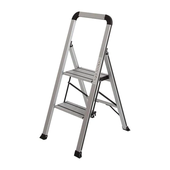 Hliníkový sklápací rebrík Mod. KLT  - Počet Stupňov: 2, Výška vrchného stupňa: 48 cm