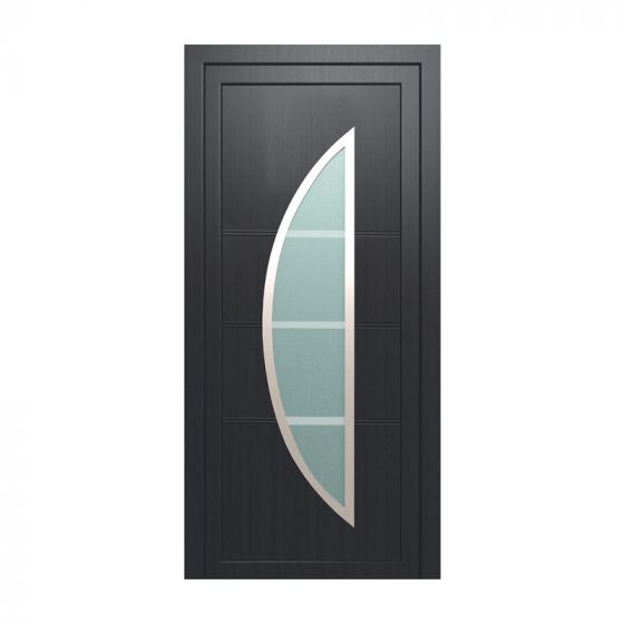 Plastové dvere / Vchodové dvere Mod. Luna 1 - 1000 x 2100 mm (šírka x výška), Doraz: vo vnútri ľavý - DIN ľavý