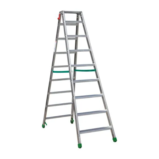 Hliníkový stojací rebrík so širokým nášlapom Light Star - počet schodíkov: 9