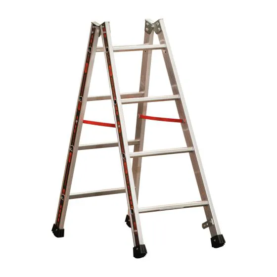 Euro-Profi Hliníkový stojací rebrík Mod. S305 - Počet priečok: 2 x 4,  Dĺžka ca. m: 1,25