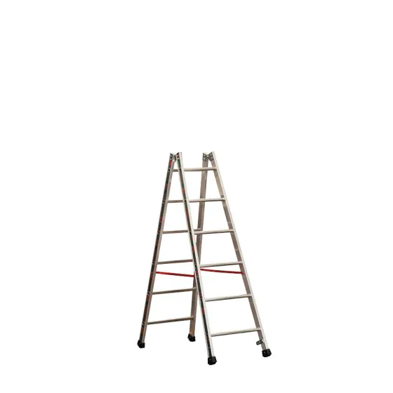Euro-Profi Hliníkový stojací rebrík Mod. S305 - Počet priečok: 2 x 6,  Dĺžka ca. m: 1,80