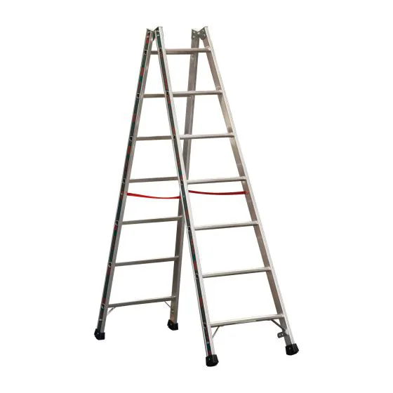 Euro-Profi Hliníkový stojací rebrík Mod. S305 - Počet priečok: 2 x 7, Dĺžka ca. m: 2,10
