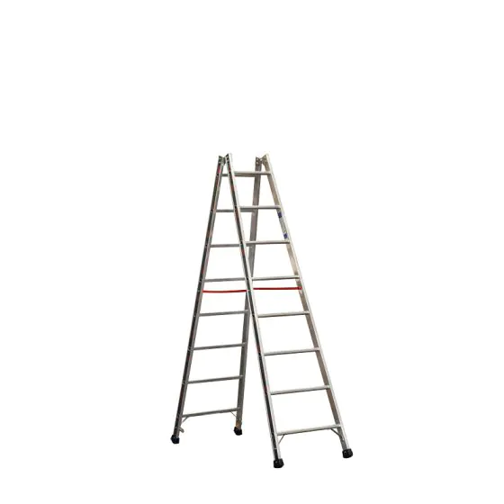 Euro-Profi Hliníkový stojací rebrík Mod. S305 - Počet priečok: 2 x 8,  Dĺžka ca. m: 2,40
