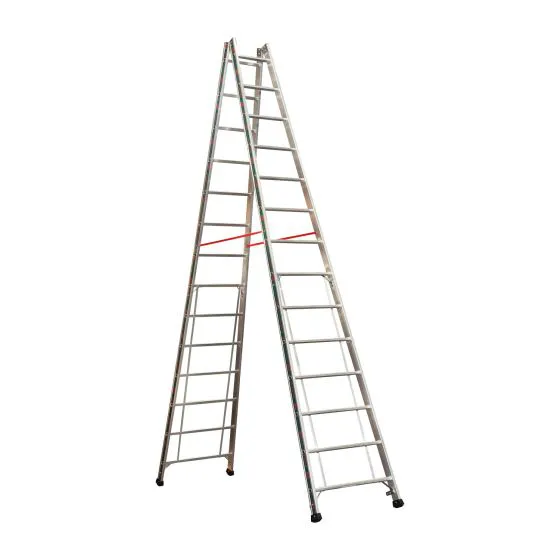 Euro-Profi Hliníkový stojací rebrík Mod. S305 - Počet priečok: 2 x 14,  Dĺžka ca. m: 4,10