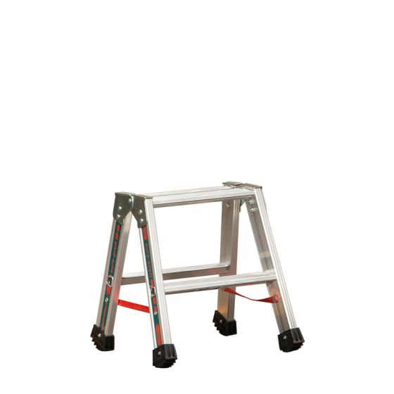 Euro-Profi Stojací rebrík s hliníkovými schodíkmi Mod. S30577 - Počet priečok: 2x2, Dĺžka max. ca. m: 0,50