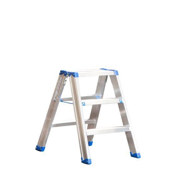 Stojací rebrík s hliníkovými schodíkmi Mod. SL - Počet schodov: 3, Výška po platformu: 0,74, u. Šírka cm: 51, Hmotnosť ca. kg: 5,00