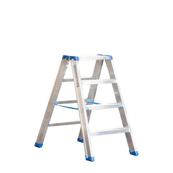 Stojací rebrík s hliníkovými schodíkmi Mod. SL - Počet schodov: 4, Výška po platformu: 0,97, u. Šírka cm: 54, Hmotnosť ca. kg: 6,50