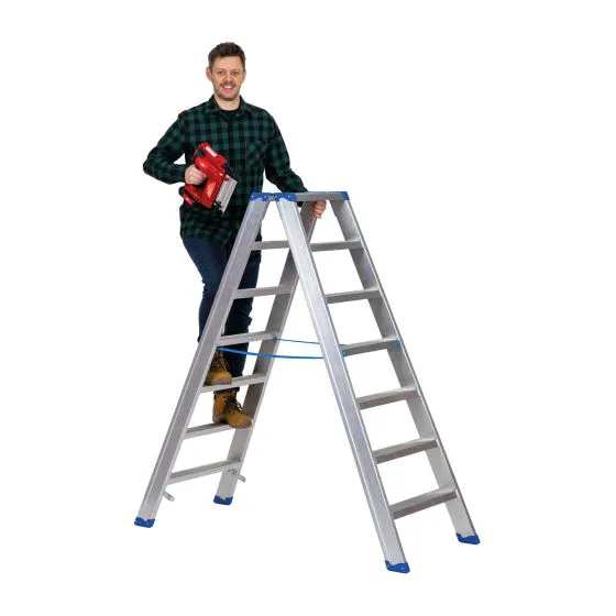 Stojací rebrík s hliníkovými schodíkmi Mod. SL