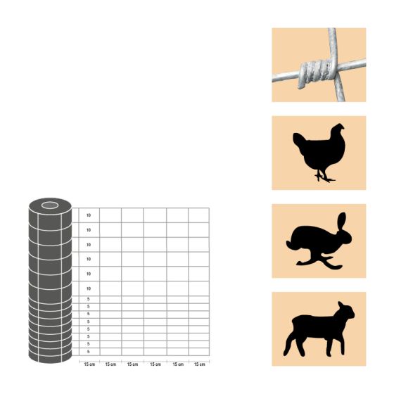 Taurus - ľahký - výška: 100 cm,  počet horizontálnych drôtov: 16,  hmotnosť: 32 kg