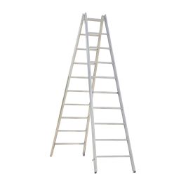 Hliníkový stojací rebrík Mod. 000 - Počet priečok: 2 x 10, Dĺžka ca. m: 2,90
