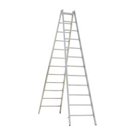 Hliníkový stojací rebrík Mod. 000 - Počet priečok: 2 x 12, Dĺžka ca. m: 3,46