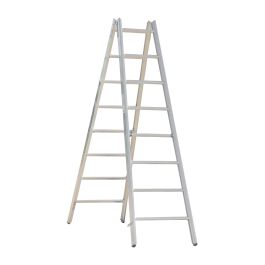 Hliníkový stojací rebrík Mod. 000 - Počet priečok: 2 x 8, Dĺžka ca. m: 2,34