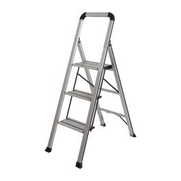 Hliníkový sklápací rebrík Mod. KLT - Počet Stupňov: 3, Výška vrchného stupňa: 72 cm