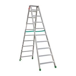 Hliníkový stojací rebrík so širokým nášlapom Light Star - počet schodíkov: 10