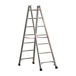 Euro-Profi Hliníkový stojací rebrík Mod. S305 - Počet priečok: 2 x 7, Dĺžka ca. m: 2,10