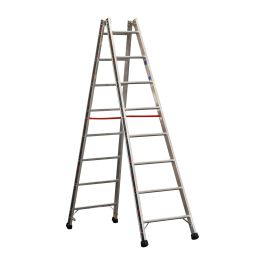 Euro-Profi Hliníkový stojací rebrík Mod. S305 - Počet priečok: 2 x 8, Dĺžka ca. m: 2,40